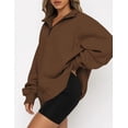 thumbnail image 2 of Womens Oversized Sweatshirts Hoodies Half Zip Pullover Fall  Outfits 2023 Y2k Clothes, 2 of 7