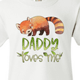 thumbnail image 4 of Inktastic Daddy Loves Me Cute Red Panda Youth T-Shirt, 4 of 5