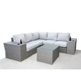 thumbnail image 3 of Living Source 8-piece Wicker / Rattan Sectional Set with Cushions in Gray, 3 of 4