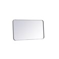 thumbnail image 5 of Soft corner metal rectangular mirror 20x36 inch in Silver, 5 of 10