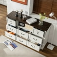 thumbnail image 5 of EnHomee 8 Drawers Wooden Dresser with Power Outlets White Dresser for Bedroom, 5 of 9