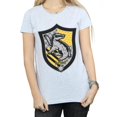 thumbnail image 3 of Harry Potter Womens Hufflepuff Crest Flat Cotton T-Shirt, 3 of 5