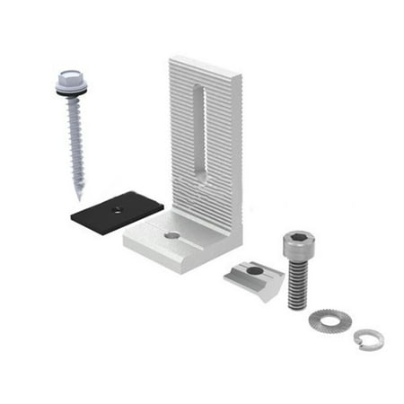 

Goodhd Aluminum Solar Panel Mounting Bracket Roof Mount L Foot for Sloped Pitched Roof