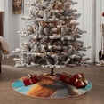 thumbnail image 4 of Balery Blue Sky Cute Dog Printed Christmas Tree Skirt , Merry Christmas Party Christmas Tree Decoration,Adjustable Tree Skirt-48", 4 of 6