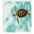 thumbnail image 3 of Ambesonne Sea Shower Curtain, Endangered Turtle, 69"Wx70"L, Pale Coffee Seafoam, 3 of 3