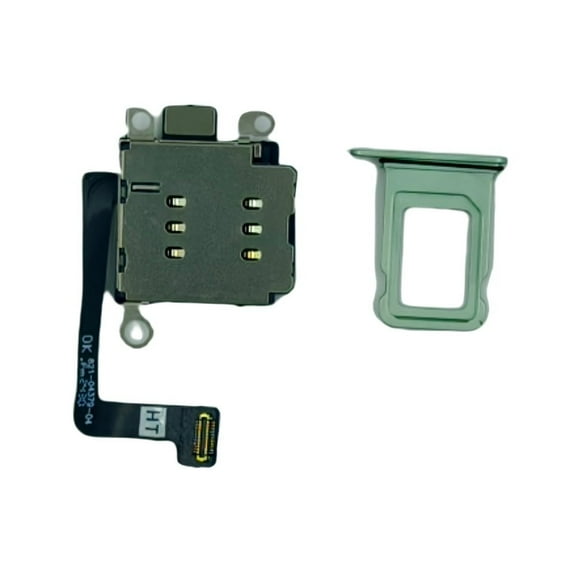 Dual Sim Reader and Sim Tray Compatible With iPhone 15 Green