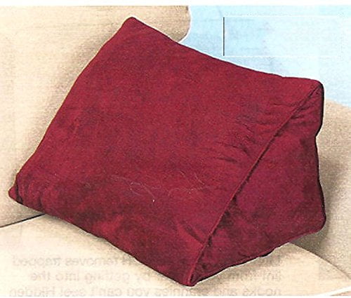18" WEDGE PILLOW WITH REMOVABLE COVER - BURGUNDY