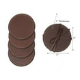 thumbnail image 2 of 4PC Round Genuine Leather Coasters Tan, 2 of 4