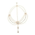 thumbnail image 3 of Unique Bargains 1 Pc Headpiece Vintage Faux Diamonds Head Chain Gold Tone, 3 of 5