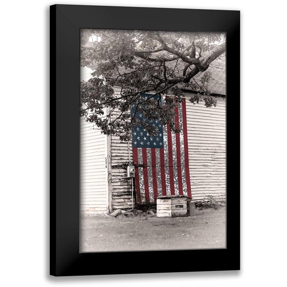 Sophie 6 11x14 Black Modern Framed Museum Art Print Titled - Barn Flag