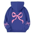thumbnail image 6 of UACY Bow Hoodie for Girls Kids Graphic Cute Hoodies Girl's Leopard Sweatshirts Prints Casual Pullover Sweatshirt (Dark Blue, 7-8 Years), 6 of 8