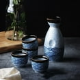 thumbnail image 3 of Household Sake Pot And Cup Ceramic Sake Set Tea Cup Qinghai Bo Japanese Spirits Sake Set Rice Wine Warmer Chinese Wine Set, 3 of 9