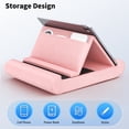 thumbnail image 5 of CreaDream Tablet Pillow Stand,Foldable & Soft iPad Tablet Stand with Pocket and Stylus Mount,for Lap/Desk/Bed, Pink, 5 of 8