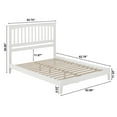 thumbnail image 6 of AFI Mission Queen Low Profile Wood Platform Bed, White, 6 of 6