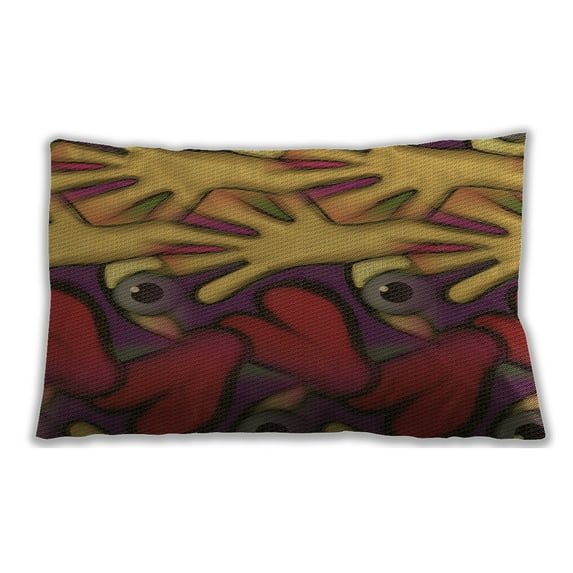 Ahgly Company Indoor Rectangular Contemporary Lumbar Throw Pillow, 13 inch by 19 inch