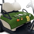 thumbnail image 2 of COEQINE Universal Golf Cart Seat Covers/Seat Blanket for EZGO Yamaha Club Car, Soft Seat Towel/Seat Cushions Folds Like a Bag for Easy Carry, All-Season Comfort, Dark Green Golf Pattern, 2 of 8