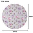thumbnail image 6 of Pioneer Flower Floral Print Pattern Round Tablecloth 60"x60",Wrinkle Wipeable Table Cloth for Kitchen Dining Room Picnic Patio Party, 6 of 6