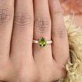 thumbnail image 4 of SHREENATHJEWELRY 8x6MM / 2Ct Vintge Peridot Engagement Ring- Freshwater Pearl Proposal Ring CZ Diamond Cross Over Ring Christmas Gift For Daughter, 4 of 8