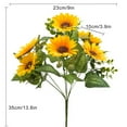 thumbnail image 4 of Beautiful Yellow Sunflowers Artificial Flowers Mini Fake Sunflowers Bouquet with Stems for Home Decoration Party DIY Wedding Bouquets Baby Shower Outdoor Indoor Decoration, 4 of 8