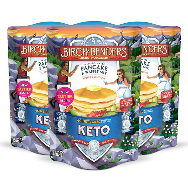 Keto Pancake & Waffle Mix by Birch Benders, LowCarb, High Protein
