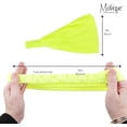 thumbnail image 4 of Motique Accessories Wide Neon Headwrap Lycra Fabric for Fashion and Exercise - Neon Yellow, 4 of 4