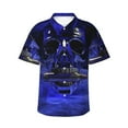 thumbnail image 2 of Goofa Steel Skull Hawaiian Shirt for Men, Unisex Summer Beach Casual Short Sleeve Button Down Shirts,Aloha Tropical Floral print shirt-3X-Large, 2 of 9