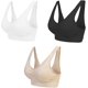 thumbnail image 1 of Sujetador cómodo para mujer, bustier clásico, push up y sin aros, paquete de 1, paquete de 3, 1 of 5