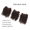 thumbnail image 4 of Cece Beauty Hairline Short Kinky Curly Hair Bundles,Short Synthetic Jerry Hair Bundles For Black Women,Cheap Weave Bundles 8 Inches 3 Bundles(100g/Pack,Brown), 4 of 4