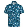 thumbnail image 2 of Golf Polo Shirts for Men Funny Golf Print Short Sleeve Polos Blue XL, 2 of 4