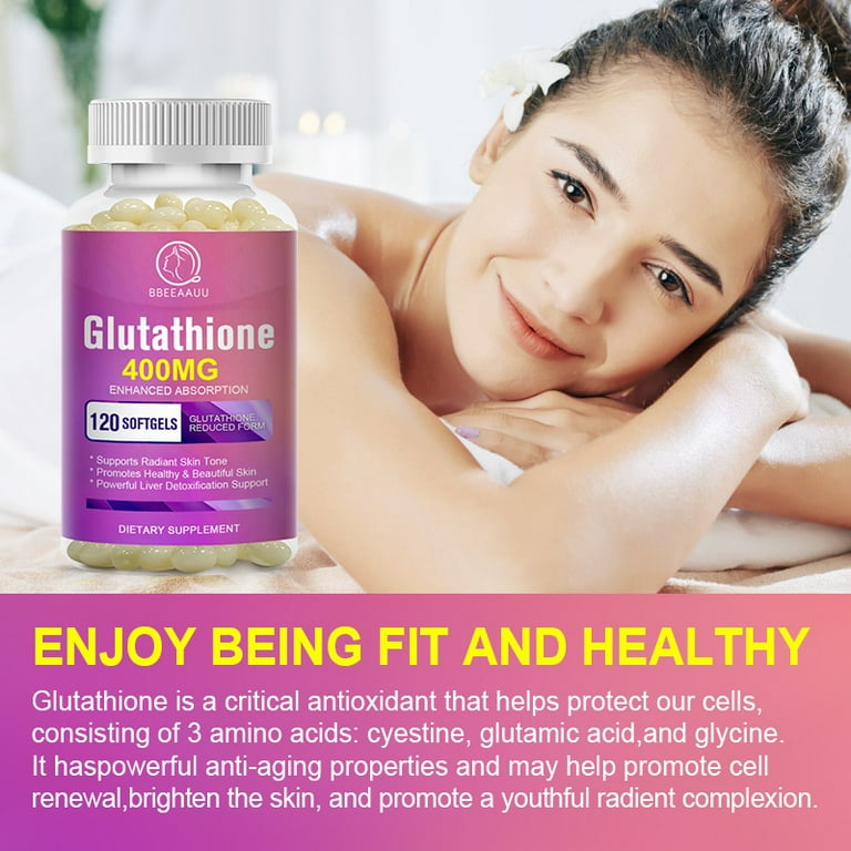 glutathione supplement price iran Liposomal Glutathione Pure Reduced L-Glutathione Detox Skin Whitening 120  Caps main image 0