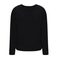 thumbnail image 3 of Womens Long Sleeve V Neck T Shirts Solid Color Casual Flowy Shirt Spring Fall Fashion Loose Fit Basic Tees Tops, 3 of 6