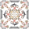 thumbnail image 2 of Wang, Melissa 26x26 Black Ornate Wood Framed with Double Matting Museum Art Print Titled - Summertime Ceramic I, 2 of 4