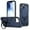 Blue, variant on Allytechgroup Slim Case for iPhone 15 with Stand, Compatible with Magsafe Built-in Kickstand Rugged Heavy Duty Durable Cover Case Shockproof Magnetic Protective for Women Men, Black