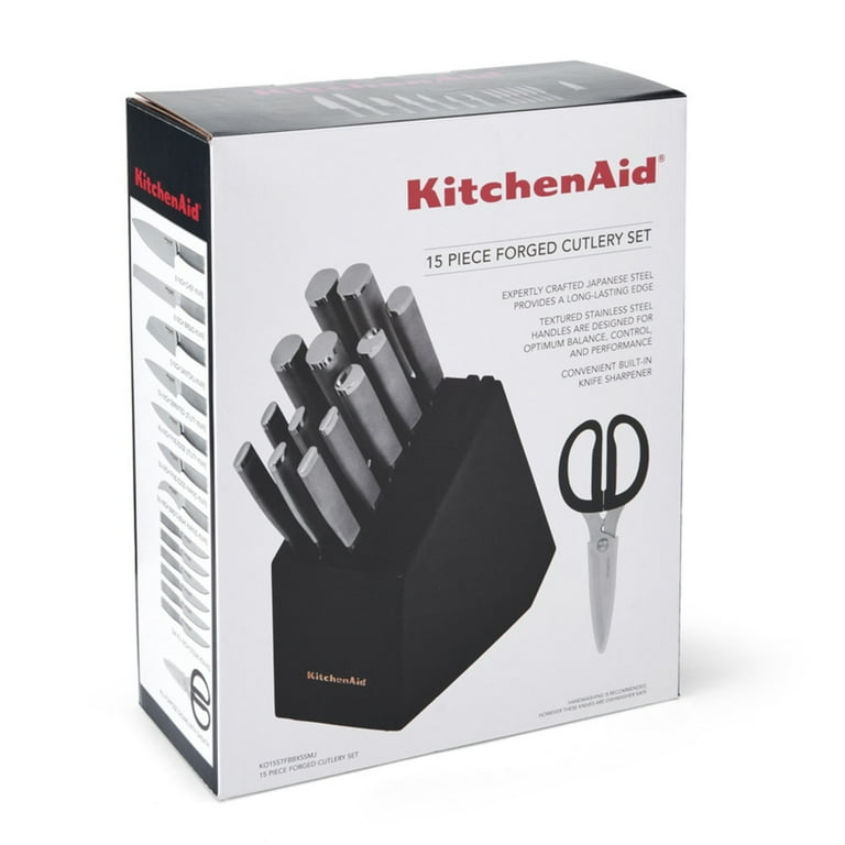KitchenAid 15 Delig Keukengerei Set Voor De Keuken, 13 x 20.5 x 33, Roestvrij Staal - Zwart KitchenAid 15 Delig Keukengerei Set Voor De Keuken, 13 x 20.5 x 33, Roestvrij Staal - Zwart