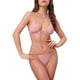 thumbnail image 1 of INSPIRE CHIC Conjuntos de Bikini de Cadena con Corazón de Rhinestones para Mujeres, 2 Piezas, Top Halter y Parte Inferior Triangular, Trajes de Baño, Pequeño Rosa, 1 of 5
