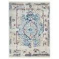 thumbnail image 4 of Rugsotic Carpets Machine Woven Crossweave Area Rugs - 2'X3'10'', Rectangle,Ivory Blue,Classic Oriental Traditional , Low Pile Machine Made Area Rugs For Living Room, Bed Room (M00063), 4 of 6