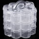 thumbnail image 3 of 2X 3 Niveles Almacenamiento de Organizador Apilable de Plástico Transparente Caja Transparente, 3 of 9