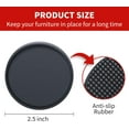 thumbnail image 4 of Furniture Coasters - 2.5” Non Slip Furniture Pads for Hardwoods Floors, 8 PCS Round Rubber Non Skid Furniture Caster Cups, Anti Slide Furniture Feet Floor Protectors for Bed Couch Stoppers (Black), 4 of 7