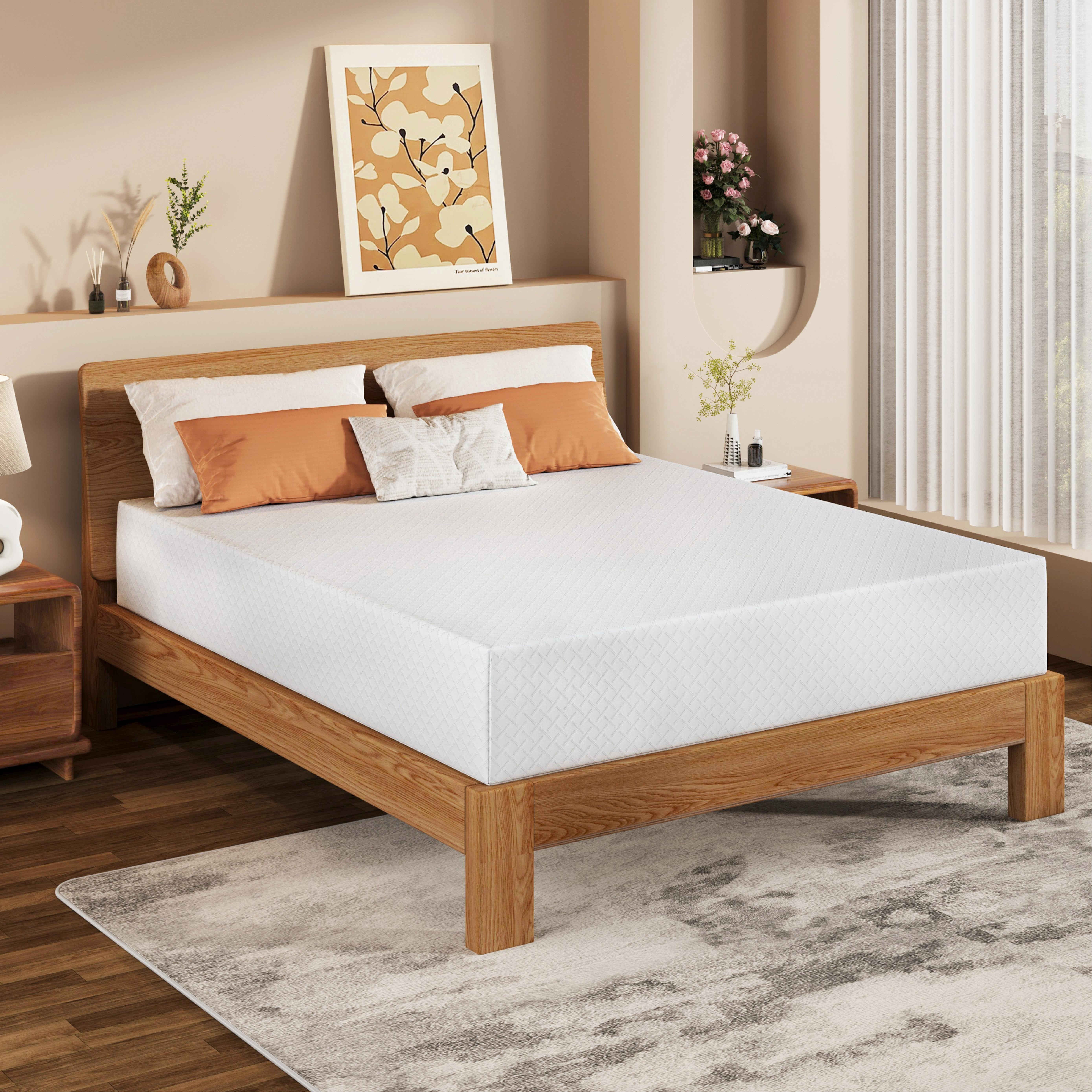 EGOHOME TrueZen King Mattress, 12" Memory Foam Mattresses in a Box, Medium