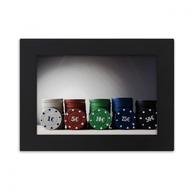 Chip Card Game Gambling Photo Desktop Photo Frame Ornaments Picture Art Painting
