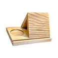 thumbnail image 4 of Soporte para libros con soporte para bebidas, estantería de madera para libros, soporte para libros, estantería triangular de madera para estudio, BLESIY Titular del libro, 4 of 8