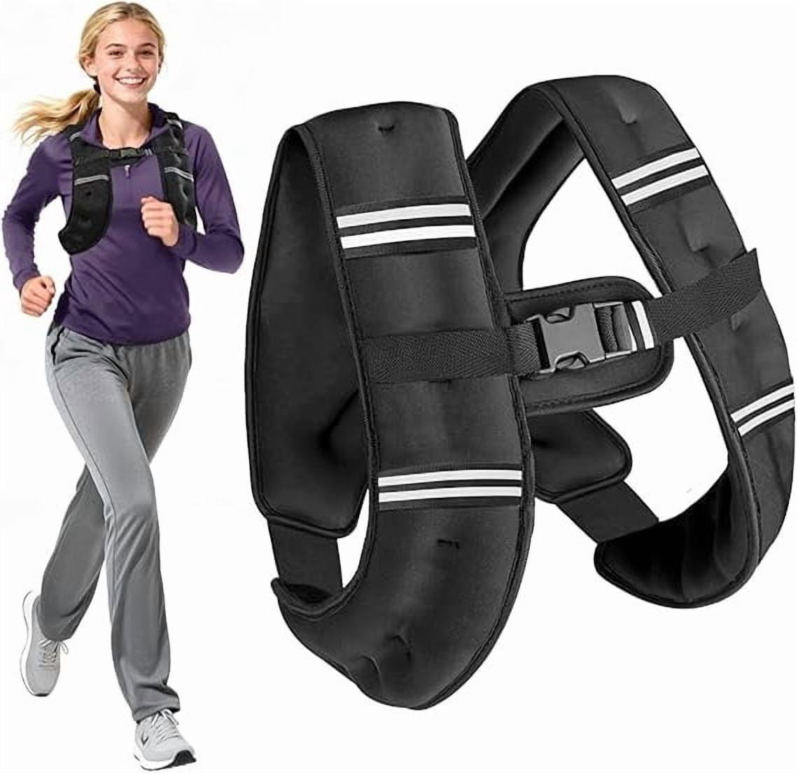 Unisex Adjustable Weighted Vest – 3 Weight Options Available – Ideal for Running, Fitness Training, and Strength Training (Black, Pink)