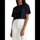 thumbnail image 3 of Top Corto Holgado de Corta para Mujer, Cuello Redondo, Hombros Caídos, Informal, Estilo Cuadrado, para Yoga, Correr, Corto Negro XL, 3 of 10