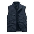 thumbnail image 2 of Krdevn Men Jacket Vest Overalls Vest Pocket Outdoor Casual Plain Slim Comfortable Jacket,Tank Tops Men,XXL, 2 of 5
