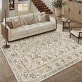 thumbnail image 4 of BERTHMEER 9'x12' Large Area Rugs for Living Room Bedroom Office Beige Vintage Non Slip Washable Farmhouse Dining Room Oriental Traditional Distressed Rugs, 4 of 10