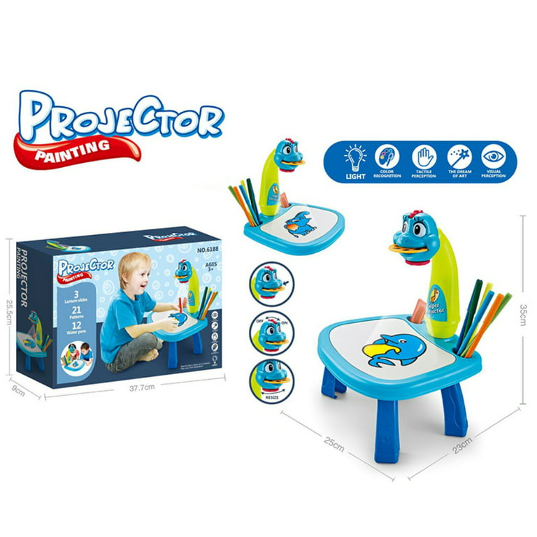 Drawing Projector Table for Kids, Trace and Draw Projector Toy with Light &  Music, Child Smart Projector Sketcher Desk, Learning Projection Painting  Machine for Boy Girl 3-8 Years Old (Blue) 