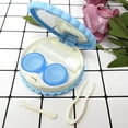 thumbnail image 5 of Cookie Shaped Contact Lens Case Travel Contact Lens Box with Mirror (Blue), 5 of 5