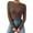 Coffee, variant on Lixiuxyad Women Casual Multicolor Basic Round Neck Solid Color Knit Long Sleeve Bodysuit Top Red