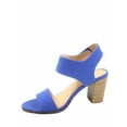 thumbnail image 2 of Soda Wait Womens Open Toe Chunky Heel Ankle Strap Block High Heel Dress Sandals ( Blue, 8.5 ), 2 of 2