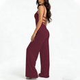 thumbnail image 4 of Byworldtasic No Boundaries Summer Sleeveless Jumpsuits for Women Dressy Square Neck Wide Leg Pants One Piece Rompers, 4 of 5